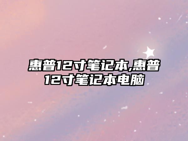 惠普12寸筆記本,惠普12寸筆記本電腦