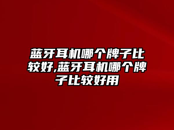 藍(lán)牙耳機(jī)哪個牌子比較好,藍(lán)牙耳機(jī)哪個牌子比較好用