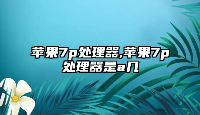 蘋果7p處理器,蘋果7p處理器是a幾