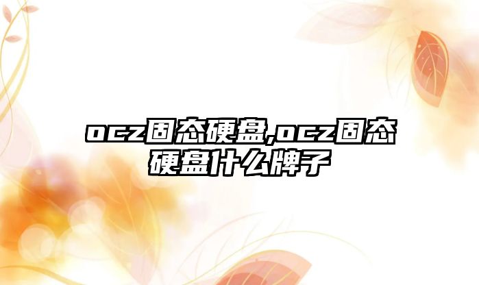 ocz固態(tài)硬盤,ocz固態(tài)硬盤什么牌子