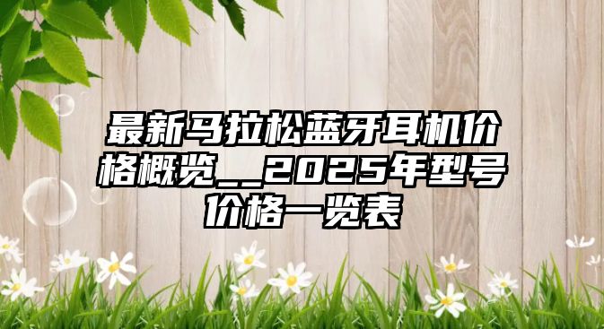 最新馬拉松藍牙耳機價格概覽__2025年型號價格一覽表