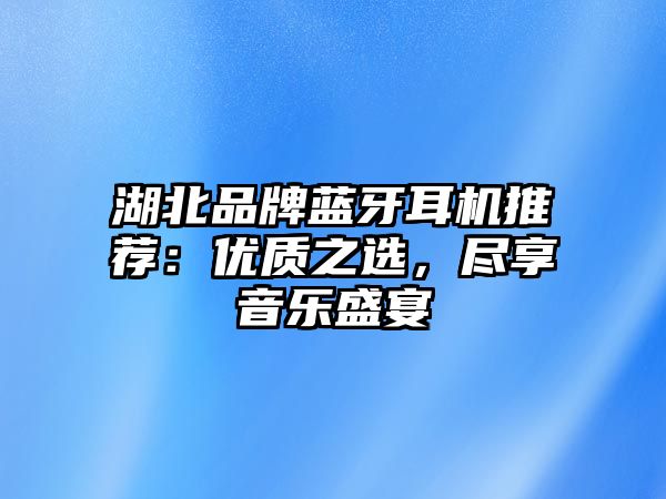 湖北品牌藍(lán)牙耳機(jī)推薦：優(yōu)質(zhì)之選，盡享音樂盛宴